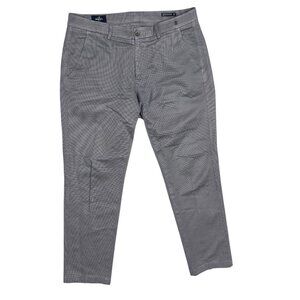 Mason's Em's Italy Chinos Stretch Cotton Houndstooth Mens Pants Blue 36x31